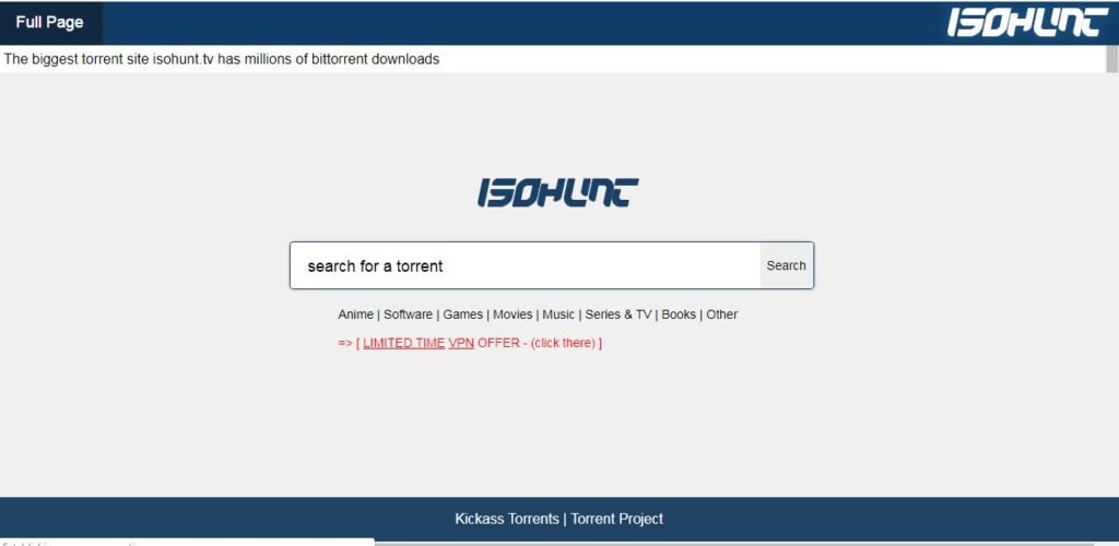 IsoHunt alternatives to download torrent files are still open? List 2023